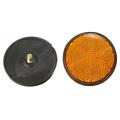 2pcs 2inch Round Red and Orange Reflectors Universal