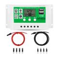 30amp Solar Charge Controller Kit, with Lcd Display Solar Cable