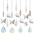 7 Pieces Butterfly Crystals Hanging Beads Colorful Crystal Chandelier