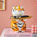 Cute Tiger Ceramic Storage Decor Jewelry Key Desktop Finishing Office