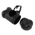 Bone-shape Pet Poop Pick-up Dispenser+ 15 Bags W/ A Ring Hook(black)
