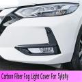 1 Pair Carbon Fiber Fog Light Cover Grill Frame for Nissan Sylphy