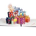 3d Pop-up Birthday Card with Happy Birthday Congratulations