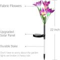 Solar Lights Outdoor Garden Decor, 3 Pack with 12 Bigger Flowers