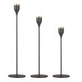 Modern Gold with Black Metal Candle Holders Wedding Home Decor,d