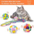 Cat Toys Ball, Woolen Yarn Balls with Bell and Cat Fuzzy Balls