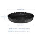 6 Pack Plastic Black Wave Plant Saucer,for Garden and Out Door Plant