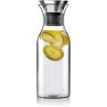 35 Oz Glass Carafe with Stainless Steel Silicone Flip-top Flow Lid