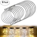 8 Pack Stainless Steel Wire Handles (handle-ease) for Mason Jar