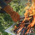 Naturehike Camping Flame Retardant Heat Insulation Leather Gloves,l