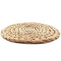 8pc Natural Water Gourd Woven Placemat Round Woven Rattan Table