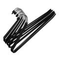 Metal Hangers, Chrome and Black Friction, Non-slip Arms, Set Of 10