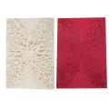 10pcs/set Carved Butterflies Invitation Card for Wedding: Red