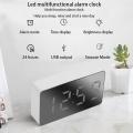 Led Digital Alarm Time Night Lcd,desktop Usb 5v/no Battery Home Decor