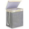 Large Laundry Basket with Lid, Collapsible Linen Laundry Hamper -c