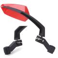 Pair Rearview Mirror for Motorcycle Scooter Mirror Screws Black Red
