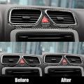 Carbon Fiber Interior Car Air Outlet Vents Sticker for Scirocco