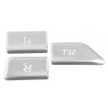 Car Aluminum Alloy Seat Memory Button Sticker for Kia Carnival Silver