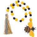 Spring Summer Wooden Bead Garland Rustic Farmhouse Home Decorations