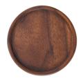 4pcs Durable Walnut Wood Coasters Placemats Decor Round