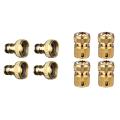 4 Pc Brass Hose Connector Hose End Quick Connect Fitting 1/2 In Ch