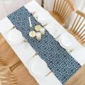 Blue Table Runner 86 Inches Jacquard Coffee Table Runner