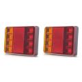 2x 8 Led Dc12v Waterproof Taillights Rear Tail Light for Trailer