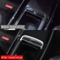 Car Matte Silver Center Console Water Cup Holder Decoration