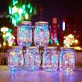 2 Pack Solar Mason Jar Light for Outdoor Garden Decoration (colorful)