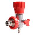 G5/8-14 Pcp Tank Dual Gauge Charging Valve Air Fill Station,red