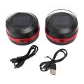 Solar Powered Led Camping Lantern Usb Collapsible Chargeable Red