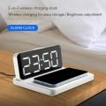 Digital Alarm Clock,usb Charging Port,for Iphone Samsung White