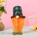 St. Patrick's Day Gnome Plush Doll Handmade Irish Elf Ornaments, B