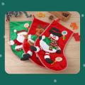 3 Pcs Christmas Stocking Candy Gift Bag for Christmas Home New Yea