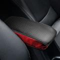 Car Carbon Fiber Center Console Lid Armrest Box Leather Protective B