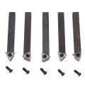 1/4 Inch Mini Indexable Carbide Lathe Turning Tool Holder 5 Pieces