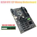 B250 Btc Mining Motherboard with Ddr4 8g 2666mhz Ram Lga 1151 Ddr4