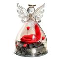 Valentine Gift Rose Flowers In Glass Ornaments Mother Present Red