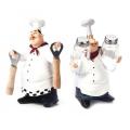 Retro Chef Model Ornaments Resin Crafts Figurines White Top Hat-c