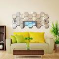 Mirror Wall Stickers Bedroom Living Room Diy Wall Stickers (silver)