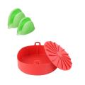 2 Pieces Air Fryer Silicone Pot with Mini Silicone Oven Mitts A