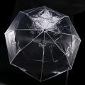 Transparent Umbrella Automatic Umbrella Compact Folding,transparent & White Border