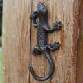 European Antique Iron Gecko Design Home Garden Decoration Wall Hook