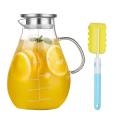 Glass Pitcher with Lid, 88oz Glass Water Pitcher with Ice Tray