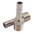 4x Gold 1/8bsp Male Thread Brass Hose Barb Coupler Fitting Connector