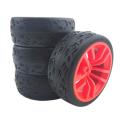 4pcs 12mm Hex 66mm Rc Car Rubber Tires Wheel Rim for 1/10 Rc E