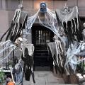 Halloween Decor Props Scary Halloween Hanging Ghost with Skull Face