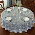 Round Tablecloth Wipe Clean 180cm Waterproof Wrinkle Free Stain
