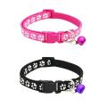 8 Pack Adjustable Cat Collar with Bell, for Cats (rose and Black)