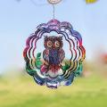 12inch Metal Wind Spinner Outdoor Garden Decoration,owl Catcher
